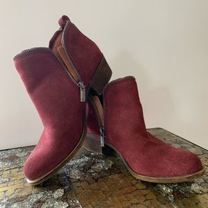 Lucky Brand Red suede boots